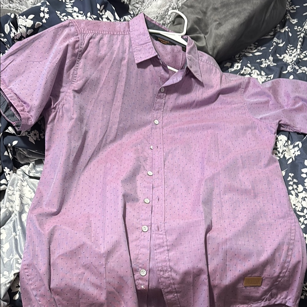 Men's Purple Short Sleeve Shirt